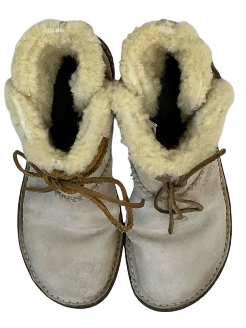 UGG Australia Ankle Boots Womens Cove Suede Leather 5178 Beige Cream US size 9 - Picture 11 of 16
